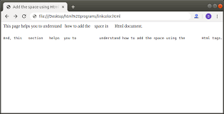 Add the following css to your external or internal style sheet How To Add Space In Html Javatpoint