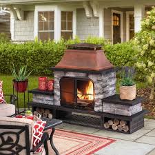Outdoor Fireplace In 2020 Diy Outdoor Fireplace Outdoor Stone Fireplaces Outdoor Wood Burning Fireplace