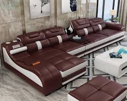 Ultimate Couch Giant Leather Sectional Couch With Integrated Massage Chair Couch With Speaker Living Room Sofa Set Leather Sectional Sofas Living Room Sofa