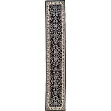 Black And Beige Runner Rug Unique Loom Sialk Hill Washington Black 3 0 X 16 5 Runner Rug 3119186 Area Rugs Rugs Black Runner Rug