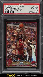 2x 2003 topps rc #221 psa 10. Auction Prices Realized Basketball Cards 2003 Topps Chrome Lebron James Black Refractor