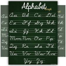 Buy Abc Cursive Script Alphabet Poster Extra Large Chart