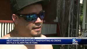 Fire in York forces two families from homes