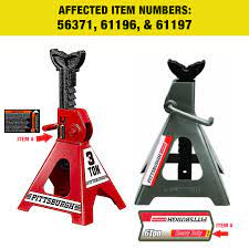 Harbor Freight Recall 3 6 Ton Pittsburgh Automotive Heavy Duty Steel Jack Stands Only Listed Item Numbers Affected Click The Following Links For More Information 6 Ton Https Static Nhtsa Gov Odi Rcl 2020 Rclrpt 20e016 6561 Pdf 3 Ton