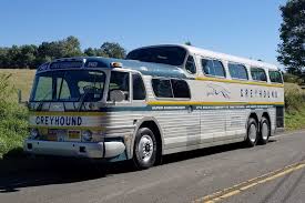 Image result for Silver 1990 Greyhound Bus