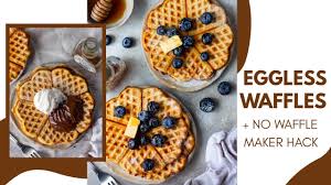 But with a little ingenuity, eggless cakes, biscuits, brownies and meringues can be delicious. Eggless Waffles Recipe How To Make Waffles Without Waffle Maker Eggless Crispy Waffles Youtube