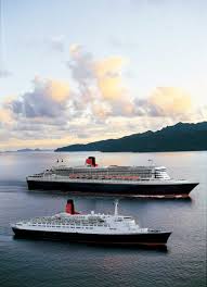 Queen Mary 2 And Queen Elizabeth 2 Sailing Side By Side Cunard Ships Cruise Ocean Cruise
