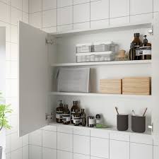 Enhet Meuble Miroir 2 Portes Blanc 80x15x75 Cm Ikea