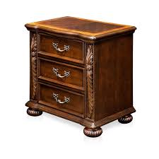 Crafted from solid poplar wood with a cherry veneer. Furniture Of America Eleo Traditional Wood 3 Drawer Nightstand In Brown Cherry Idf 7587n