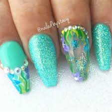 Ocean Aquarium Water Nails By Nailedbystacy From Nail Art Gallery Aqua Nails Crazy Nail Designs Aquarium Nails