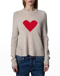 Zadig Voltaire Lil Heart Cashmere Sweater Neiman Marcus
