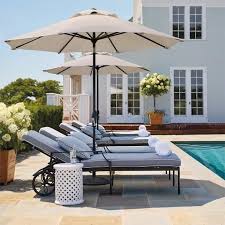 Grayson Chaise Lounge Chair With Cushions In Black Finish Frontgate Chaise Lounge Chair Pool Lounge Patio