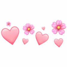 Flower Emoji Iphone Aesthetic Tumblr Pink Heart Hearts Free Clip Art Pink Heart