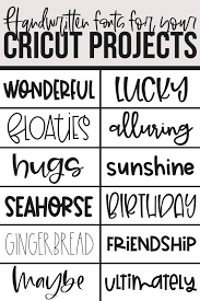 I've been a cricut owner for a few years now and like all my crafts, the machine gets used in fits and starts. Fonts For Your Cricut Projects Cricut Fonts Lettering Kid Fonts