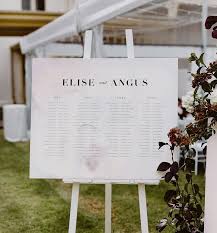 Blush Modern Wedding Signs Watercolour Table Seating Chart