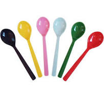 RICE Assorted Colors Melamine Tea Spoon 6-pack