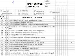 L'élaboration d'un plan de maintenance préventive pour différents équipements. Maintenance Checklist Template 12 Download Samples Examples Free