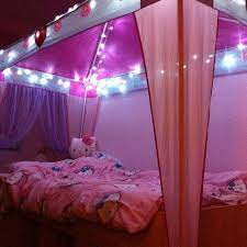 Disney frozen 2 elsa princess night light led lamp for kids room. Bedroom Decoration Trends With Fairy Light This For All Bed Canopy With Lights Fairy Lights Bedroom Princess Canopy Bed