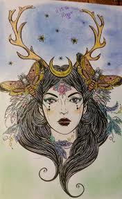 Book: Nifty 50's Tattoo Besties Coloring Book Illustrator: Sherri Baldy  Colorist: Elma Jimenez Colors: Prisma Premiere Pencils, Arteza Pencils,  Arteza Gel Pens, Cezan ll Pencils, Faber Castell Polychromos