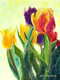 Tulip Flower Painting Original Oil Impressionist Floral Framed Etsy Tulip Painting Flower Painting Original Flower Painting