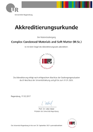 The research is mainly focused on elucidating the molecular interactions to understand the basic structure and dynamic properties of assemblies such as micelles, peptide nanostructures and lipid Complex Condensed Materials And Soft Matter Cosom M Sc Universitat Regensburg