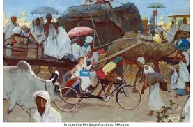 Karachi Pakistan Study C 1956 By Norman Rockwell For Pan American Airlines In 2020 Norman Rockwell Rockwell Art