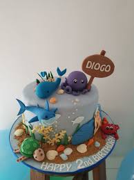 2nd Birthday Baby Shark Rectangle Cake Sea Animals 2nd Birthday Cake Shark Whale Octopus Underthesea Shark Birthday Cakes Whale Birthday Cake Toddler Birthday Cakes