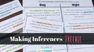 Free Cut And Paste Resource For Making Inferences Teaching