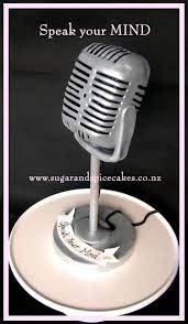 Speak Your Mind Fondant Cake Toppers Music Cake Ideas Microphone Cake