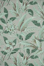 This roll of wallpaper is an authentic, old stock roll from the 1950s. 1950 S Vintage Wallpaper Large Tropical Leaf Green And Brown Floral Pattern Ebay Pattern Wallpaper Vintage Wallpaper Floral Pattern Design