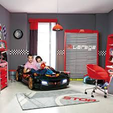 More on beach themed home decor ! Childrens Room With Car Racing Theme Houzz