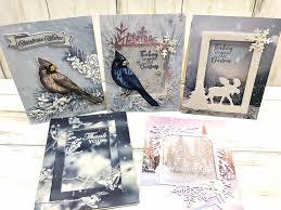 You can create easy handmade christmas cards with minimal supplies. Feels Like Frost Card Class Live On Youtube Frenchie Stamps