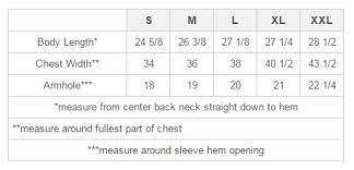 Tenacity Size Guide