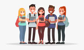Black college student woman by stack of books. College Students Clipart Hd Png Download Transparent Png Image Pngitem