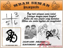 Syair Hk Mbah Semar 31 Desember 2019 Keluaran Togel