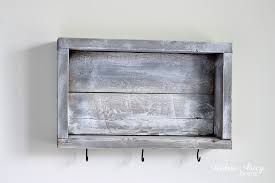 Rustic, contemporary & functional wooden rack hooks this stunning rustic wooden hook rack is such a beautiful piece thats also practical. 3 Creative Ways To Use A Diy Rustic Wall Shelf With Hooks In Small Spaces Harbour Breeze Home