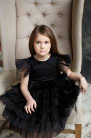Girls Tulle Black Dress With Open Back Black Flower Girl Dress Girls Birthday Tulle Dress Black Toddler Formal Dress Tutu Baby Dress In 2020 Flower Girl Dresses Toddler Formal Dresses Black