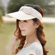 Summer Sequin Sun Visor Hat With Bow For Girls