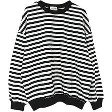 Black And White Striped Zip Up Hoodie Black Stripe Drop Shoulder Long Sleeve Sweatshirt Soft Touch Sweatround Necklineribbed Trimregula Long Sleeve Striped Top Drop Shoulder Shirt Tops Fall Outfits