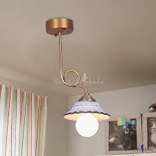 Ceiling lights living room room lights casa vieja ceiling lamps plus ceiling fan makeover fan light basement. Flared Ceramic Semi Flush Mount Light Country Style 1 2 3 Bulb Dining Room Ceiling Lighting In Brass With Twisted Design Beautifulhalo Com