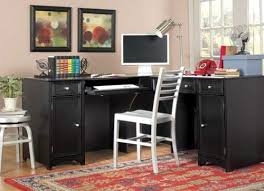 Tangkula computer desk, home office desk, wood frame vintage style student table with 4 drawers & bookshelf, pc laptop notebook desk. Amazon Com Home Decorators Collection Oxford Workstation 30 H Black Furniture Decor