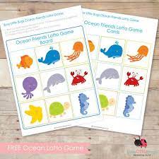 Ocean Memory Cards Lotto Games Ocean Theme Preschool Preschool Activities
