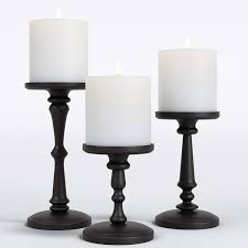 Reclaimed wood pillar candle holder. Amazon Com Matte Black Candle Holders Set Of 3 Metal Candle Holders For Pillar Candles 3 Pillar Candle Holder Centerpiece Pillar Candle Holders For Table Black Candle Holder Set