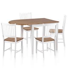 Enjoy free shipping on most stuff, even big stuff. Brussels 2 4 Person Extending Dining Table 4 Slatted Back Dining Chairs White Oak All Dining Collections Meubles