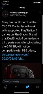 We have reached a defining moment for our planet. Astro C40 Controller Will Only Work For Ps4 Supported Games On The Ps5 Astrogaming