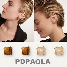 WE イエロー（黄色）系 ピアス(レディース)