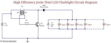 High Efficiency Joule Thief Led Flashlight Circuit Diagram Joule Thief Led Flashlight Flashlight