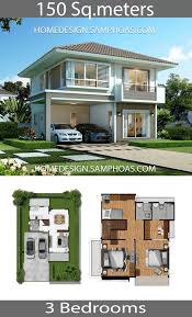 150 Sqm Home Design Plans With 3 Bedrooms Home Ideas Home Design Plans Craftsman House Plans House Architecture Design