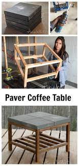 Concrete Paver Outdoor Coffee Table Diy Patio Table Concrete Pavers Diy Diy Patio Furniture