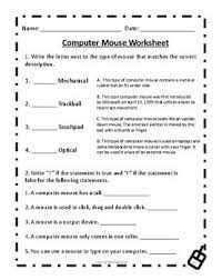 Computer mouse worksheet that you can customize and print for kids. Computer Mouse Worksheet By Think Learn Blossom Tpt